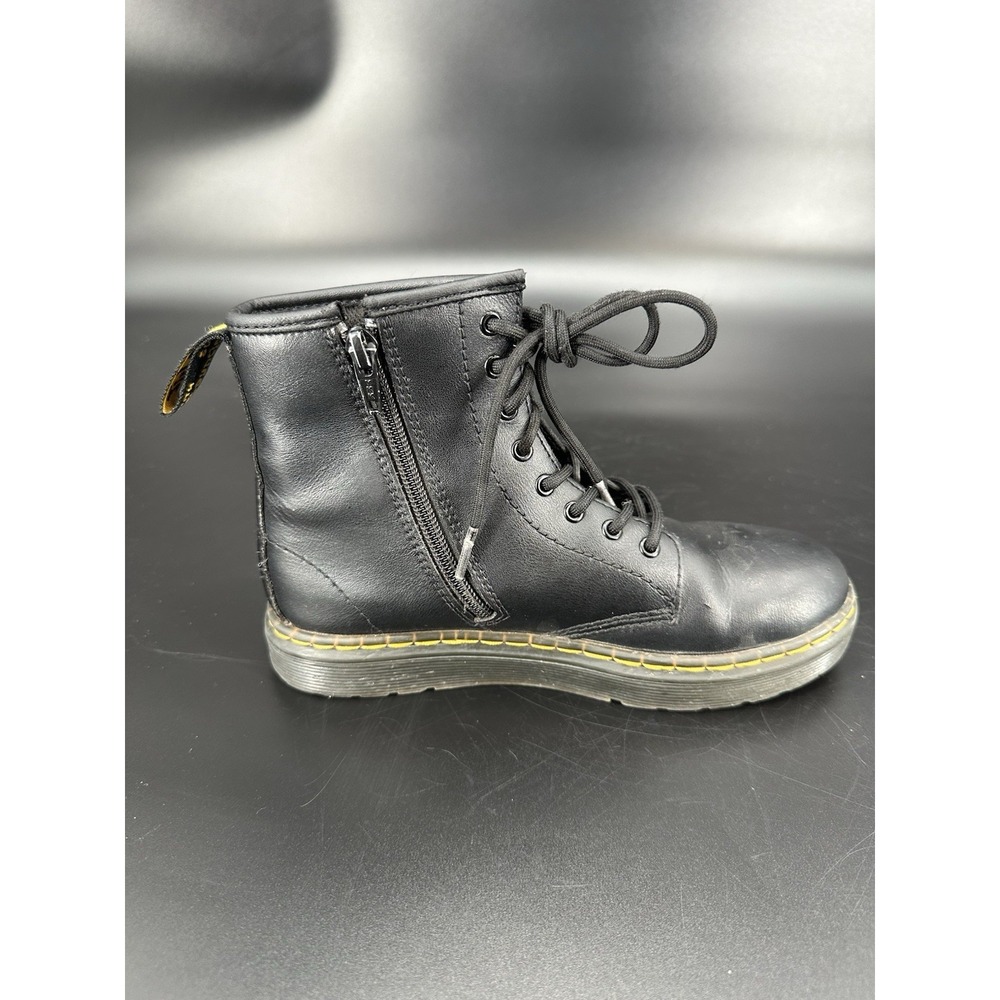 Doc Dr. Martens Zavala J Combat Boots Women's Sz 3 US EU 34 Black Girls Youth - Picture 9 of 11